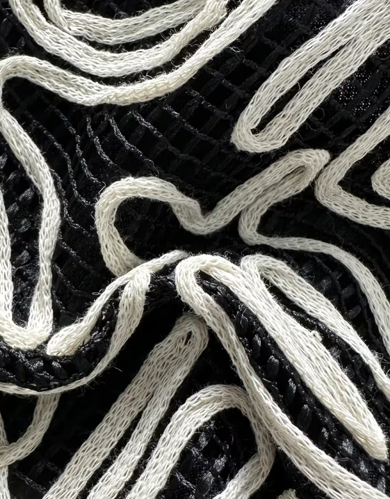 Black & White Embroidered Bikini