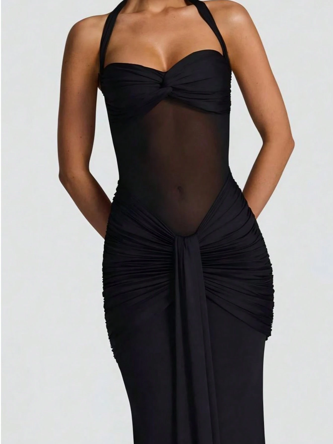 Black Bodycon Maxi Dress