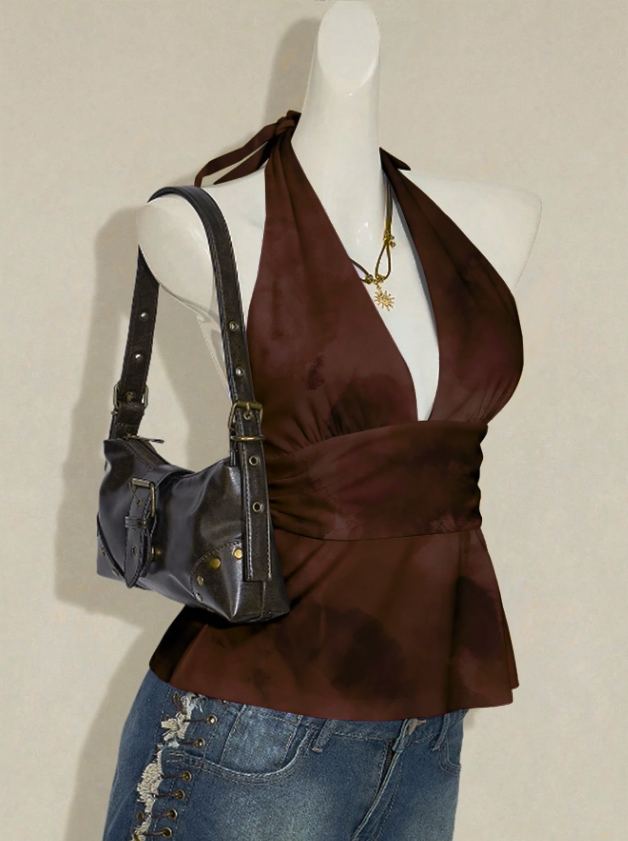 Brown Halter Top