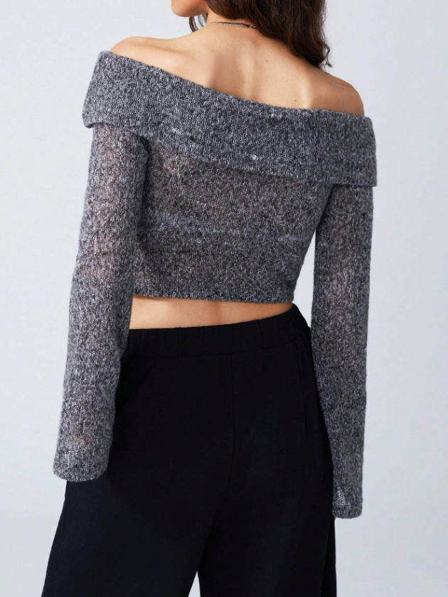 Cotton-blend Off-the-shoulder Top