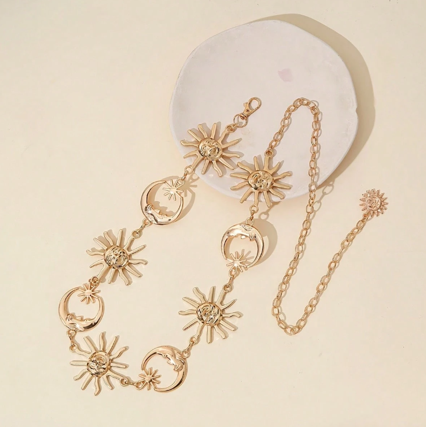 Gold Sun and Moon Belt