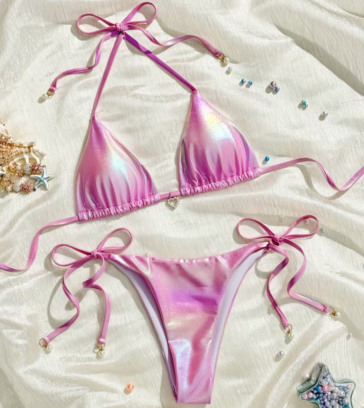 Pink Holographic Bikini