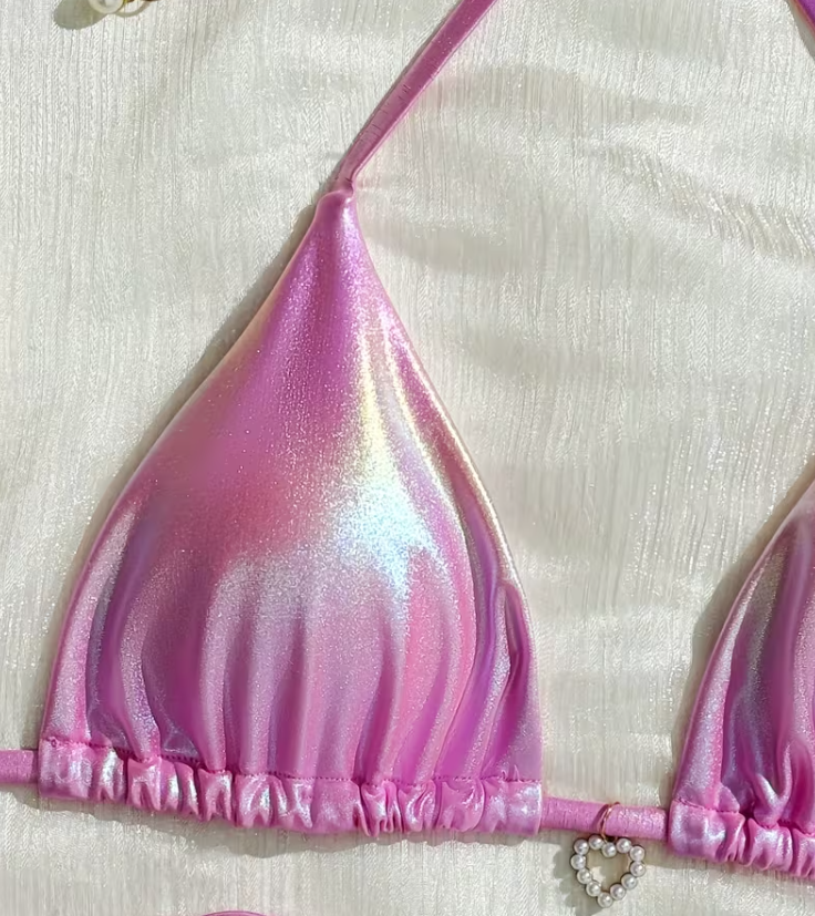 Pink Holographic Bikini