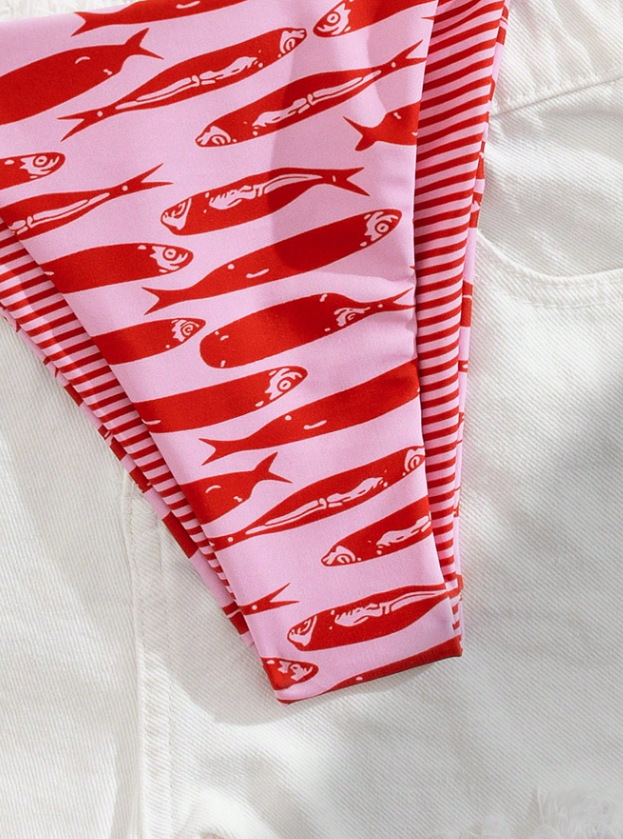 Pink & Red Fish Bikini