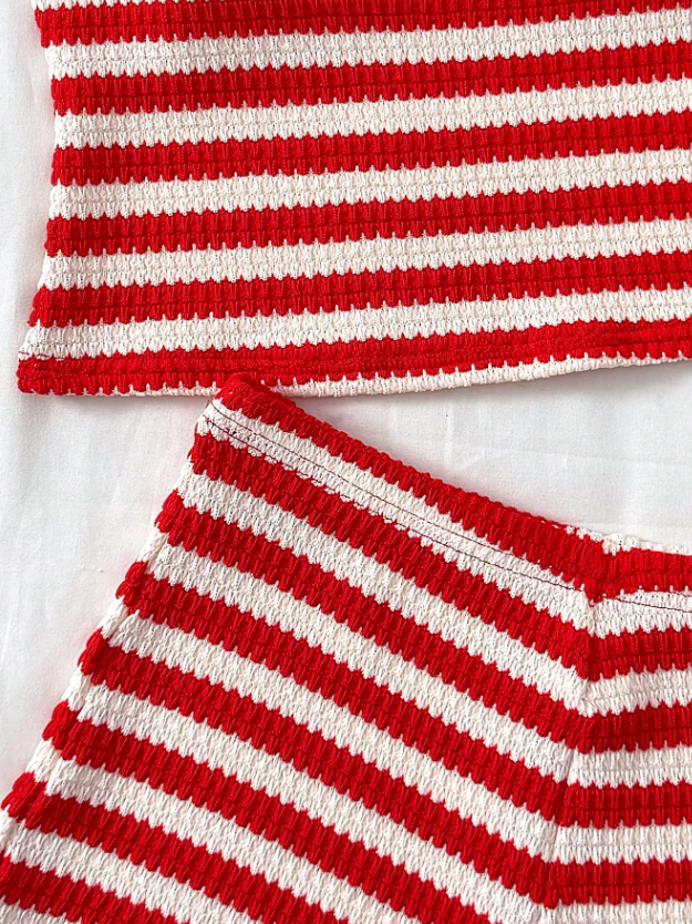 Two Piece Set (Red and White)