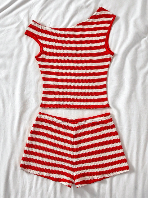 Two Piece Set (Red and White)