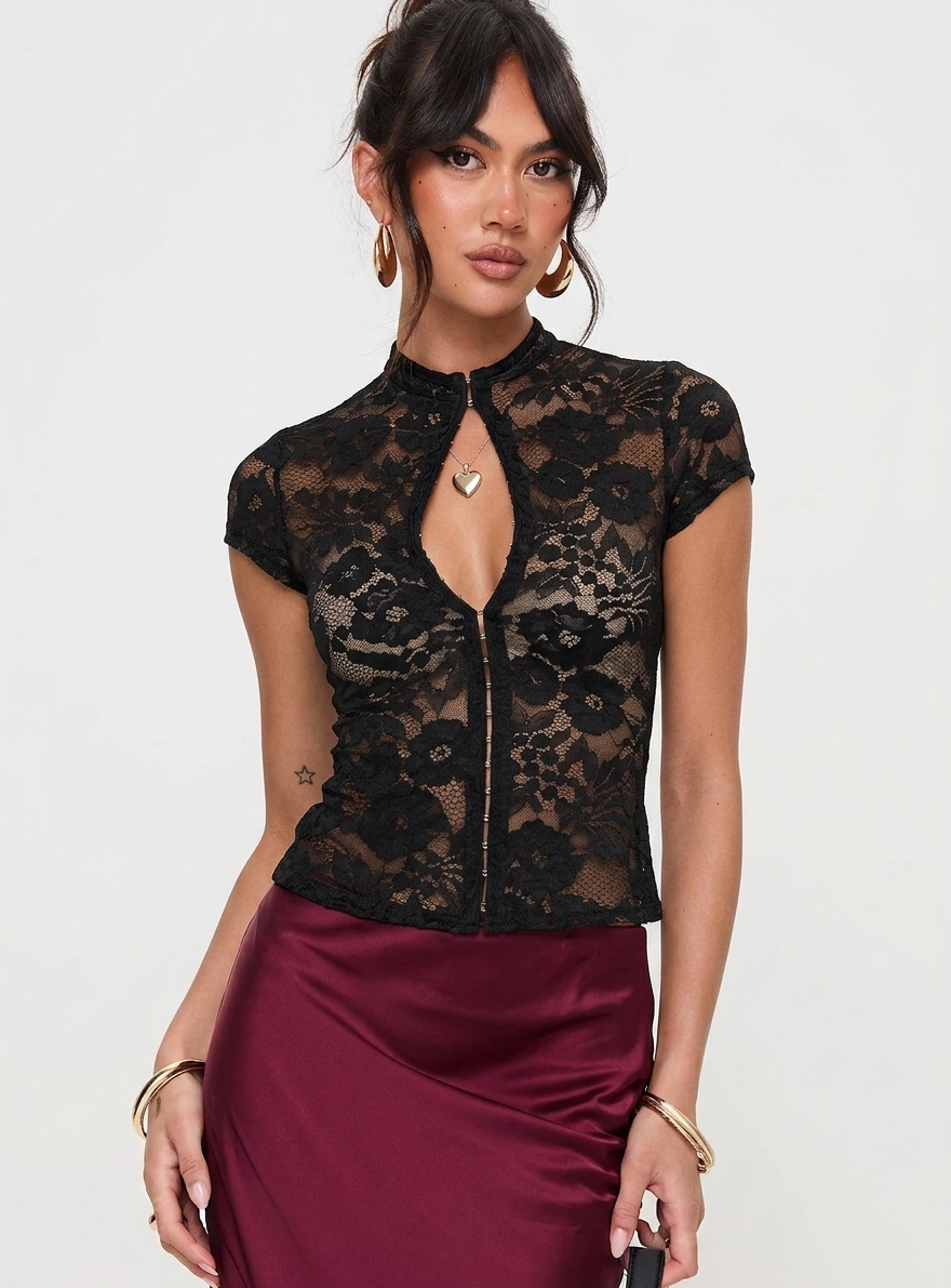 Western-Style Lace Top